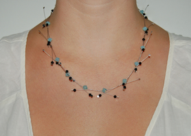 Feathery Pacific Azure Necklace